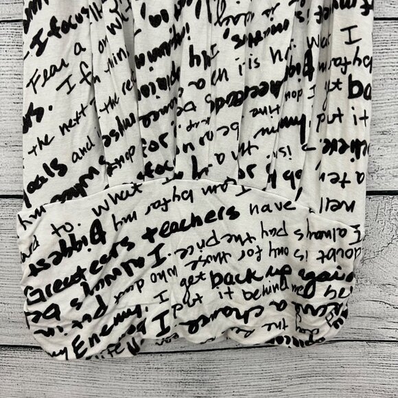 Julian Chang Text Print Sleeveless Keyhole Tank Top Size M - Picture 3 of 3